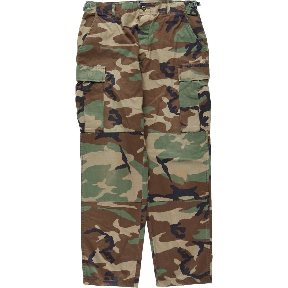 古着 迷彩柄 ウッドランドカモ リップストップ ミリタリー カーゴパンツ コンバットパンツ MEDIUM-REGULAR メンズw35相当/eaa646364