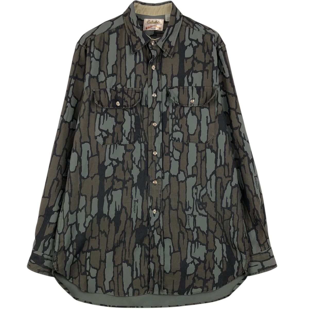 古着 カベラス Cabelas 迷彩柄 ツリーバークカモ ミリタリーシャツ メンズL相当 ヴィンテージ/eaa647668