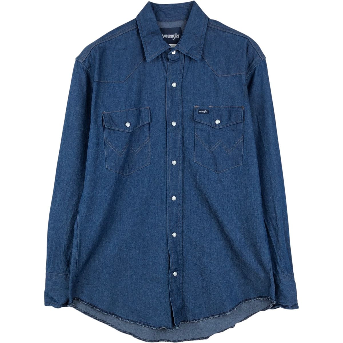 古着 ラングラー Wrangler 長袖 デニムウエスタンシャツ メンズM相当/eaa647685