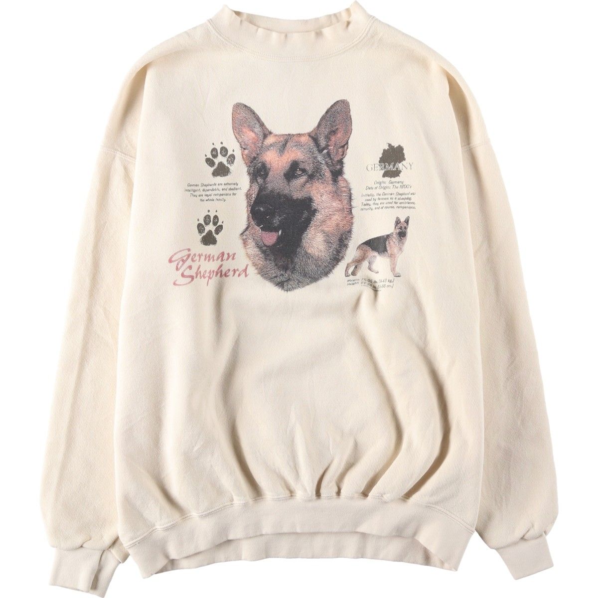 古着 90~00年代 リー Lee German Shepherd Dog ジャーマン シェパード 犬柄 アニマル スウェットシャツ トレーナー/eaa647544
