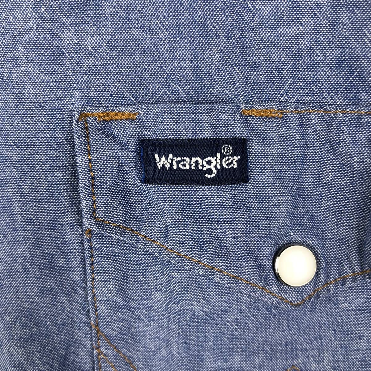 古着 ラングラー Wrangler 長袖 デニムウエスタンシャツ メンズM相当/eaa647682