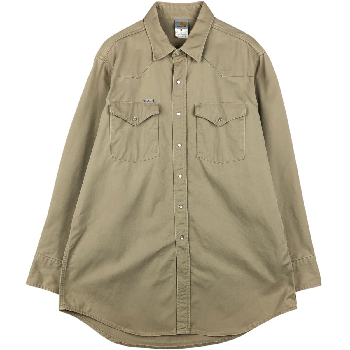 古着 カーハート Carhartt 長袖 ウエスタンシャツ USA製 メンズXL相当/eaa647686