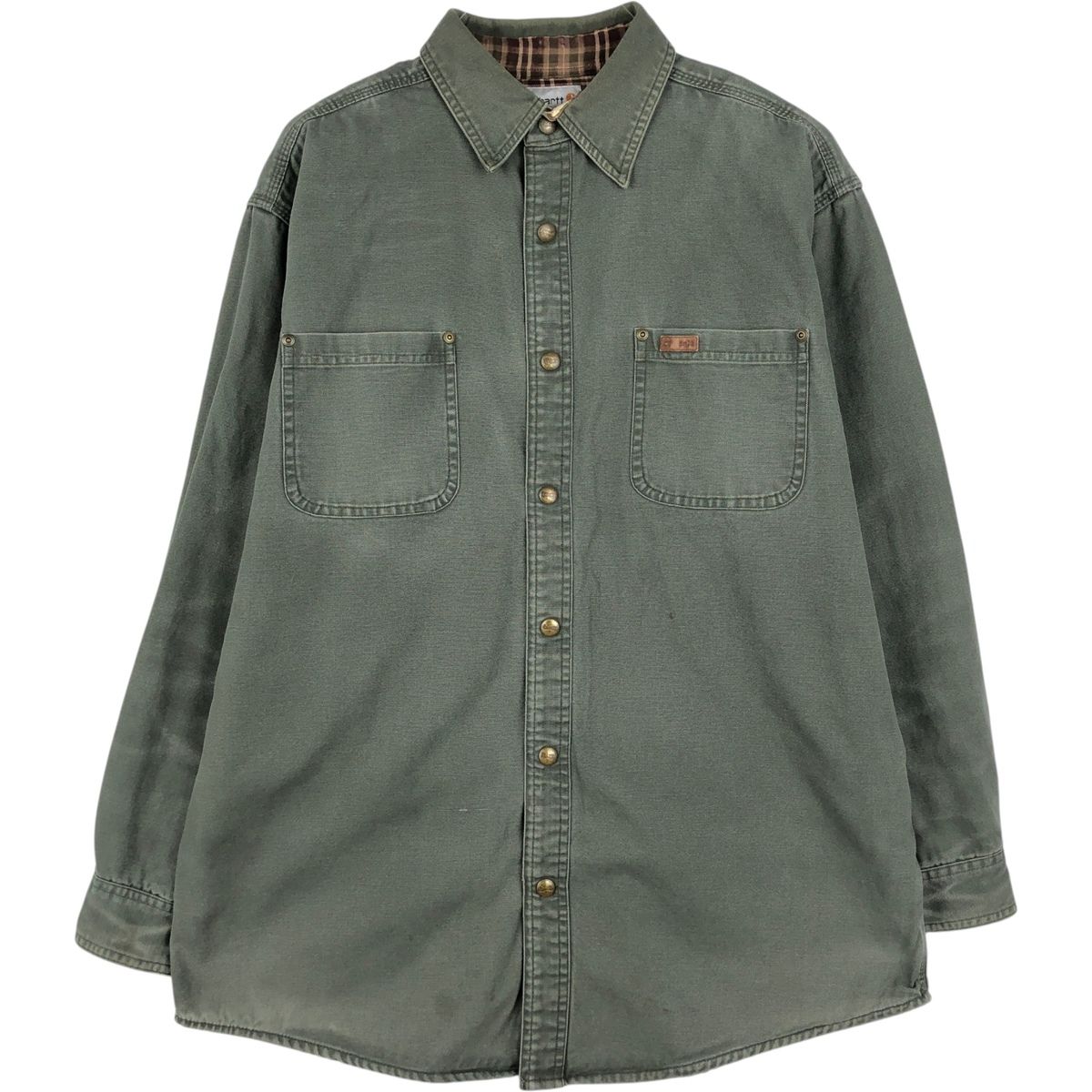 古着 カーハート Carhartt 長袖 ダックワークシャツ メンズL相当/eaa647028
