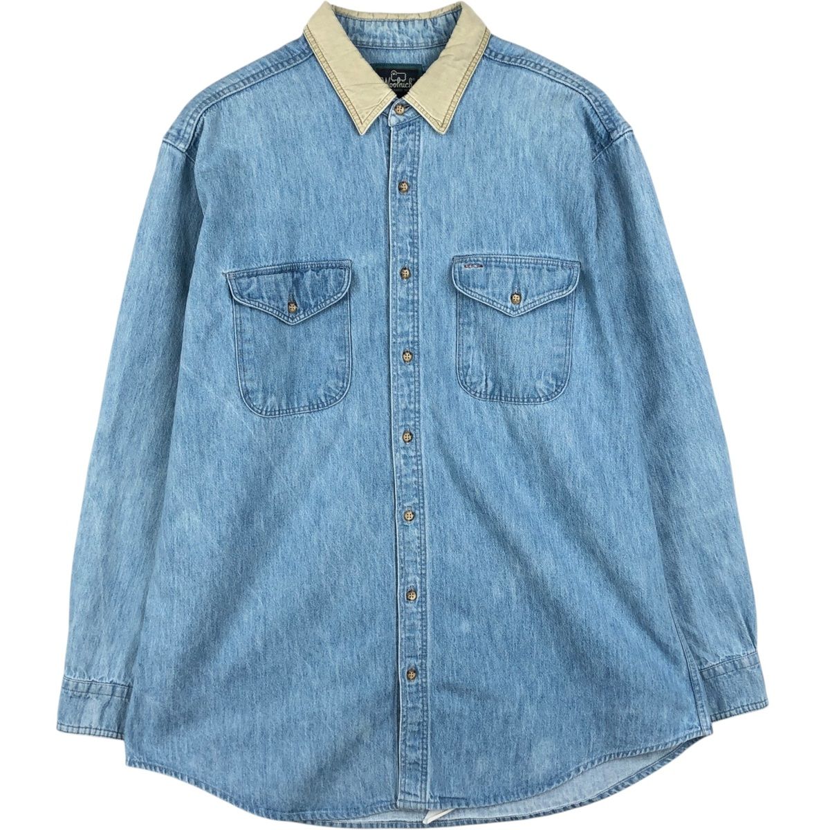 古着 90年代~ ウールリッチ WOOLRICH 長袖 デニムシャツ メンズL相当 ヴィンテージ/eaa646662