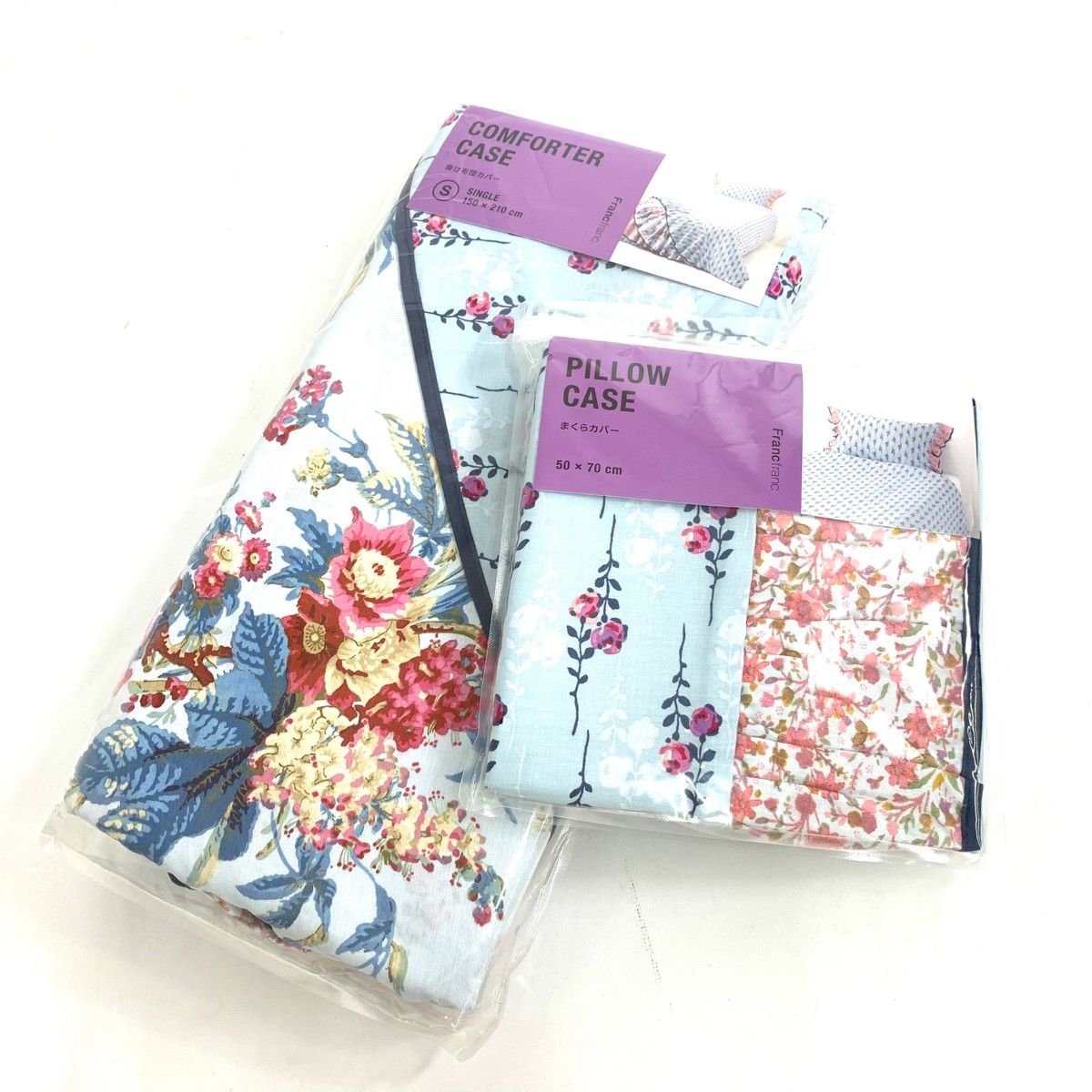 Francfranc フランフラン×アナスイ 寝具 150×210、50×70 掛け布団カバー/枕カバー/シングル/2点セット ブルー レディース / 240002233321