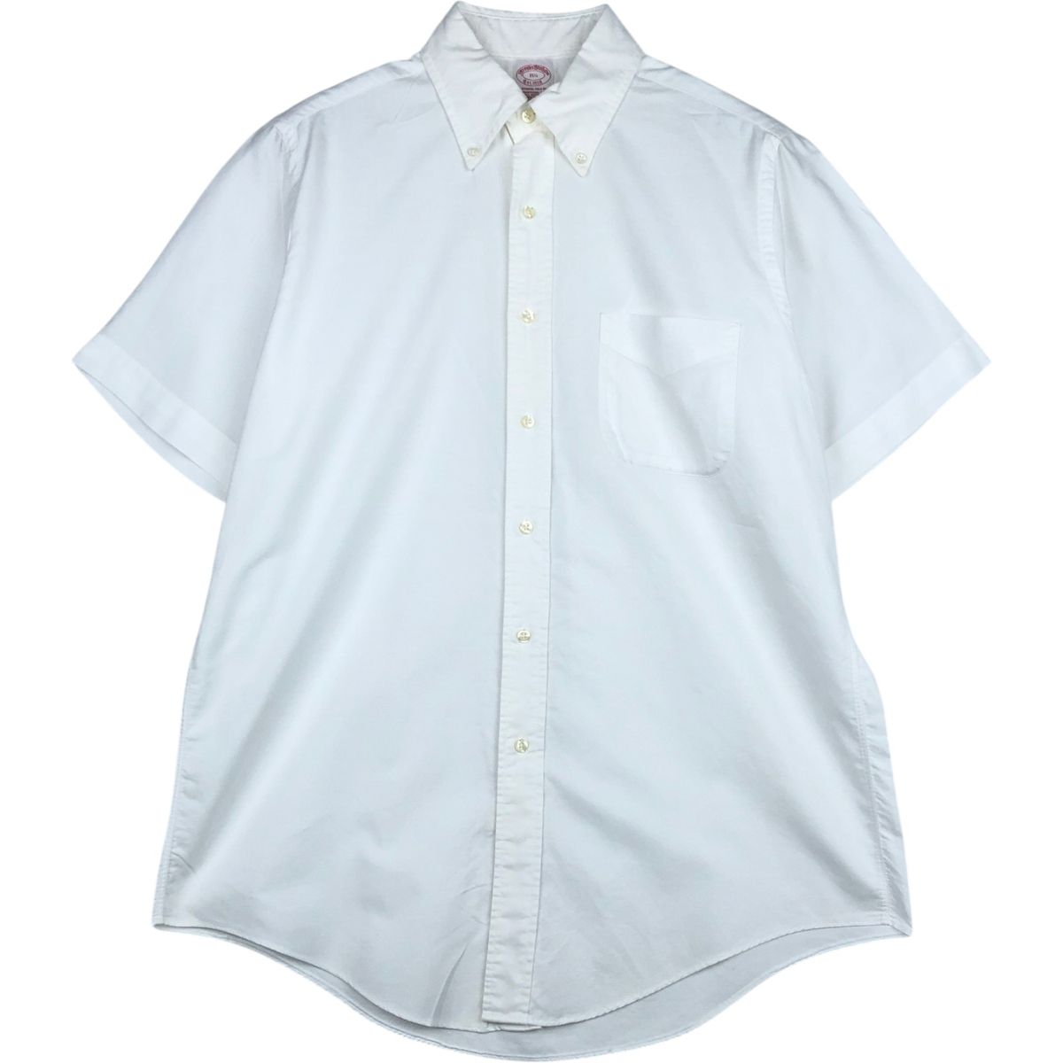 古着 80~90年代 ブルックスブラザーズ Brooks Brothers Est.1818 半袖 ボタンダウンシャツ USA製 メンズM相当 ヴィンテージ/eaa641579