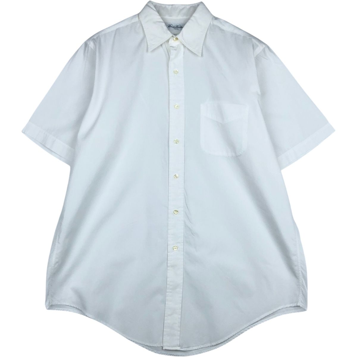 古着 ブルックスブラザーズ Brooks Brothers MAKERS 半袖 コットンシャツ USA製 メンズL相当/eaa641580
