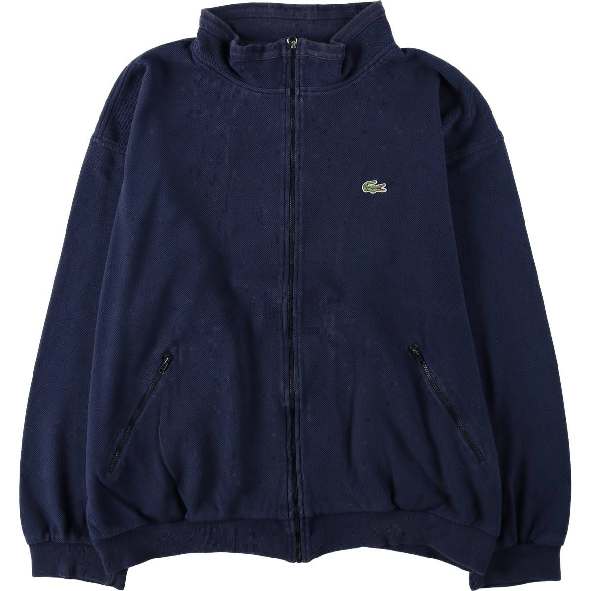 古着 ラコステ LACOSTE 鹿の子 フルジップスウェットシャツ トレーナー 6 メンズXL相当/eaa631066