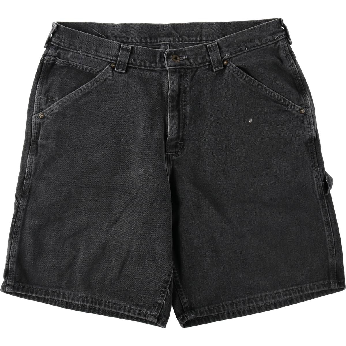 古着 90~00年代 リー Lee DUNGAREES ブラックデニムペインターショーツ ショートパンツ メンズw36相当 ヴィンテージ/eaa647978