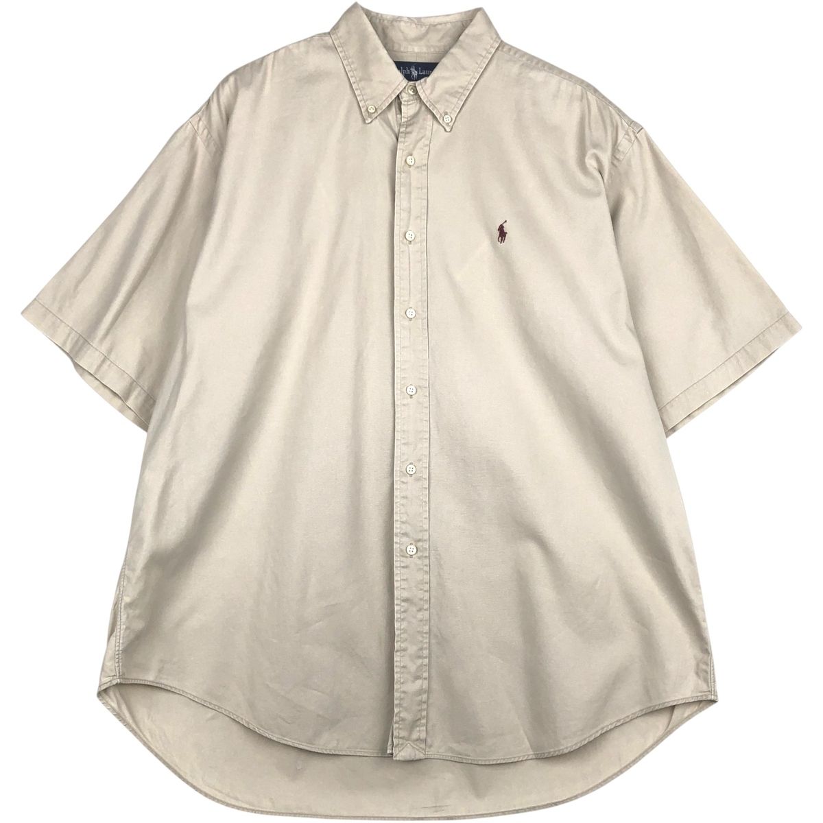 古着 ラルフローレン Ralph Lauren 半袖 ボタンダウンシャツ メンズXL相当/eaa641049