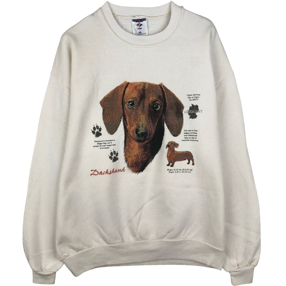 古着 90年代 ジャージーズ Jerzees DACHSHUND ダックスフンド 犬柄 アニマル スウェットシャツ トレーナー USA製 メンズXL相当 ヴィンテージ/eaa647541 古着 90年代 ジャージーズ Jerzees DACHSHUND ダックスフンド 犬柄