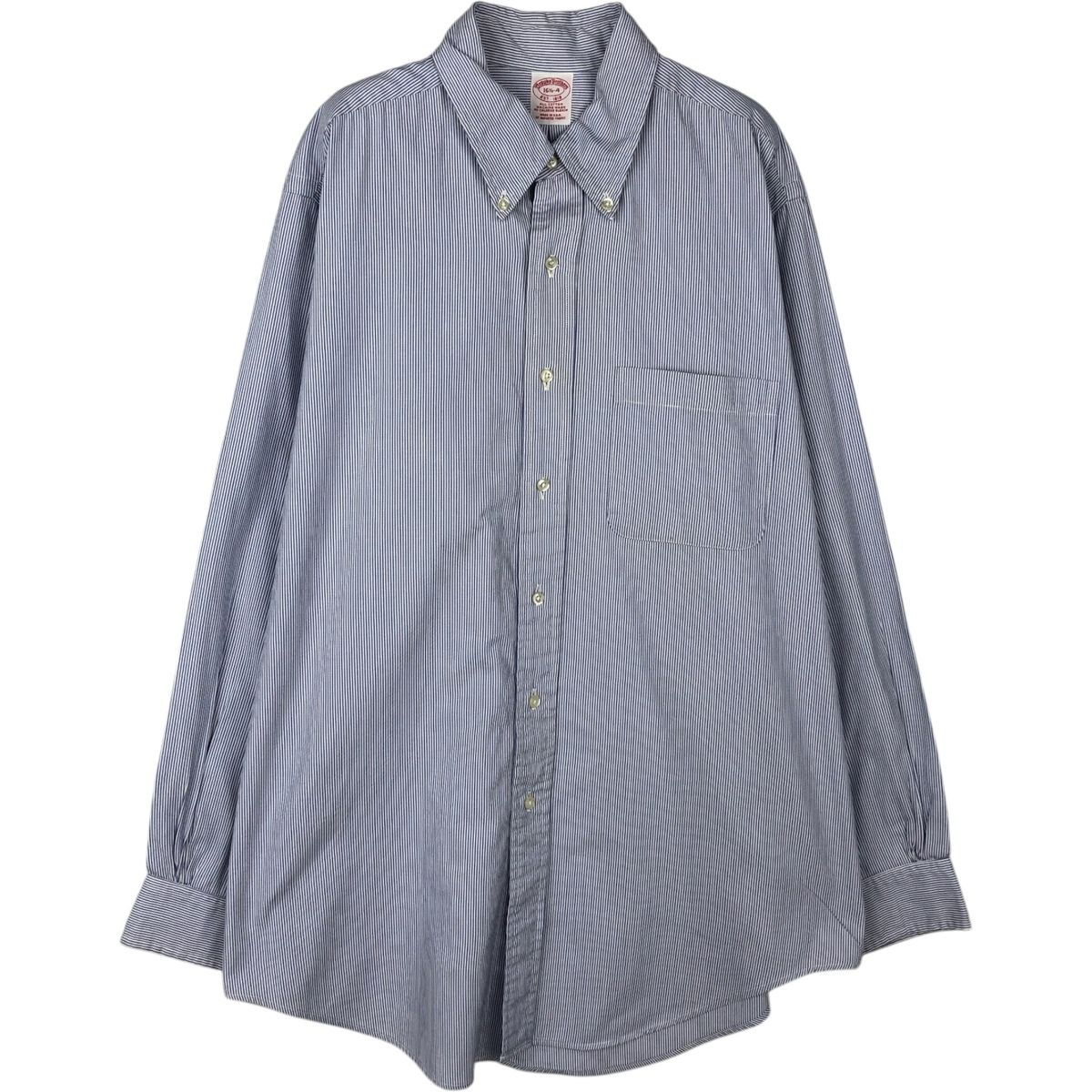 古着 80~90年代 ブルックスブラザーズ Brooks Brothers Est.1818 長袖 ボタンダウンストライプシャツ USA製 メンズL相当/eaa646578