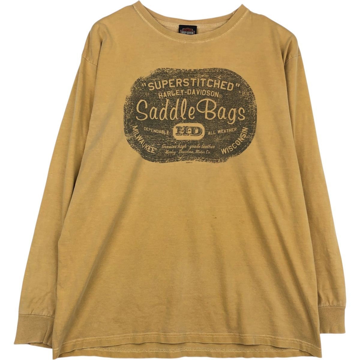 古着 00年代 ハーレーダビッドソン Harley-Davidson 星条旗柄 モーターサイクル ロングTシャツ ロンT メンズL相当/eaa647492