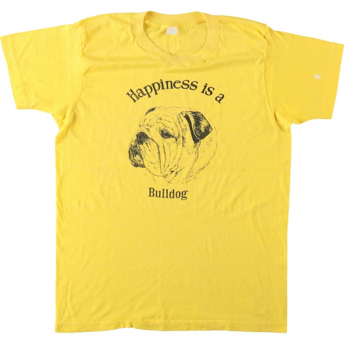 お*い様 【ヴィンテージ】ブルドッグブランド　MADE IN ENGLAND ク 古着 70~80年代 UNION UNDERWEAR BULLDOG ブルドッグ 犬柄 アニマルT