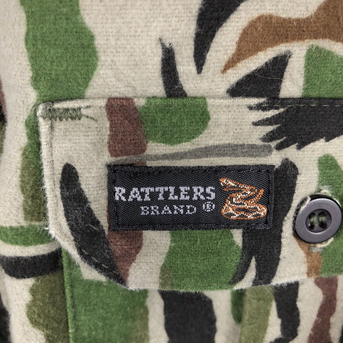 古着 90年代 RATTLERS 迷彩柄 長袖 シャモアクロスシャツ USA製 メンズXL相当 ヴィンテージ/eaa647303