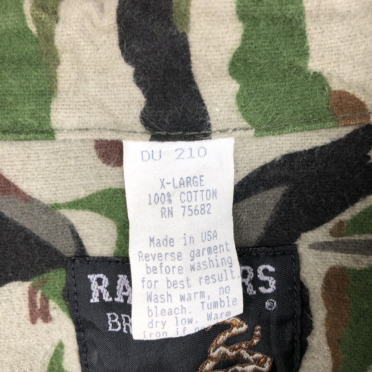 古着 90年代 RATTLERS 迷彩柄 長袖 シャモアクロスシャツ USA製 メンズXL相当 ヴィンテージ/eaa647303