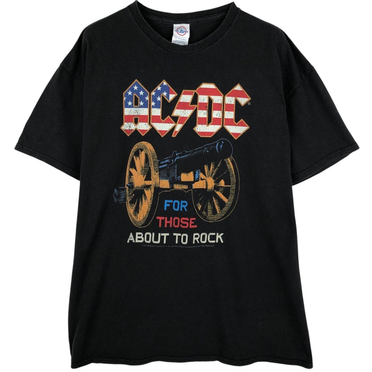 古着 デルタ DELTA AC/DC エーシーディーシー 星条旗柄 バンドTシャツ バンT メンズXL相当/eaa647082