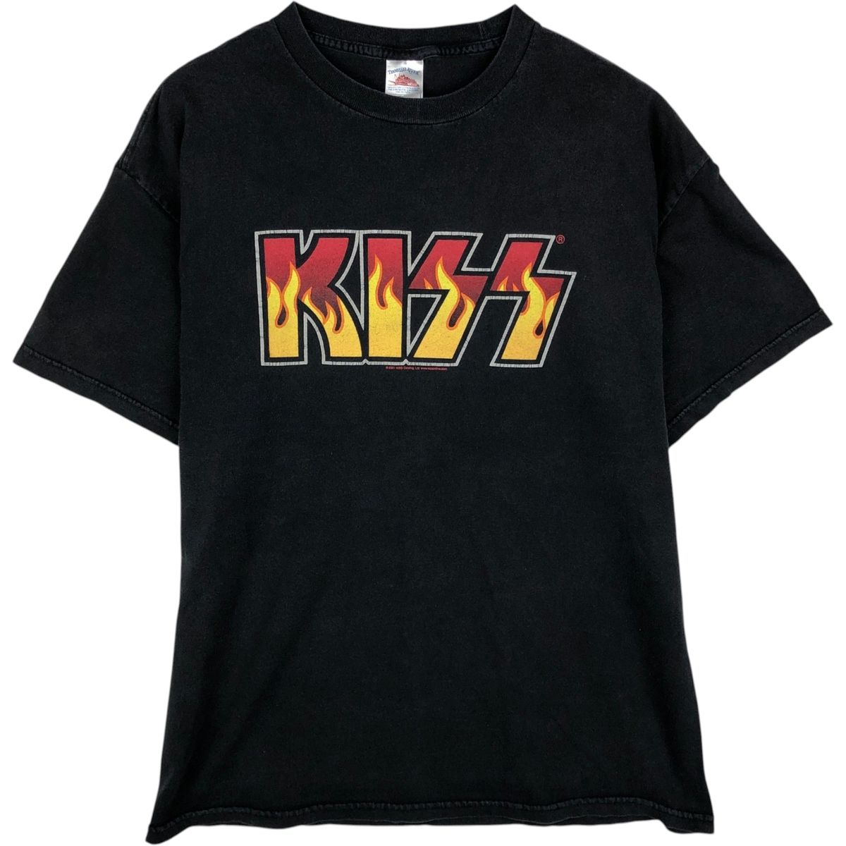 古着 00年代 Tennessee River KISS キッス ファイヤーパターン バンドTシャツ バンT メンズXL相当/eaa647061