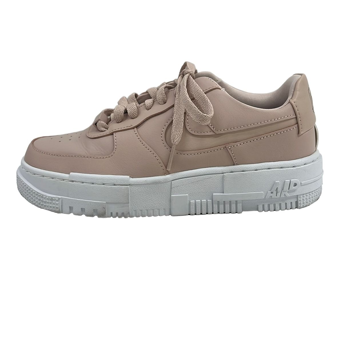 NIKE(ナイキ) スニーカー 24 レディース エアフォース1 ロー ピクセル CK6649-200 ピンクベージュ レザー