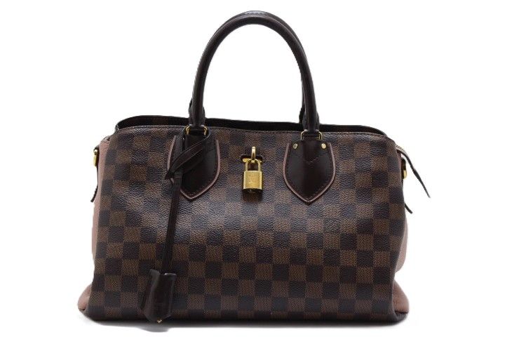 LOUIS VUITTON ルイ・ヴィトン バッグ ノルマンディダミエ N41488 ハンドバッグ ダミエキャンバス ブラウン/ピンク レディース【中古】460