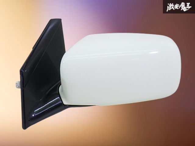 【保証付】三菱 純正 CT9A ランサーエボリューション8 エボ8 ドアミラー サイドミラー 左 助手席側 5P 電動格納 ソリッド 白系 即納 棚