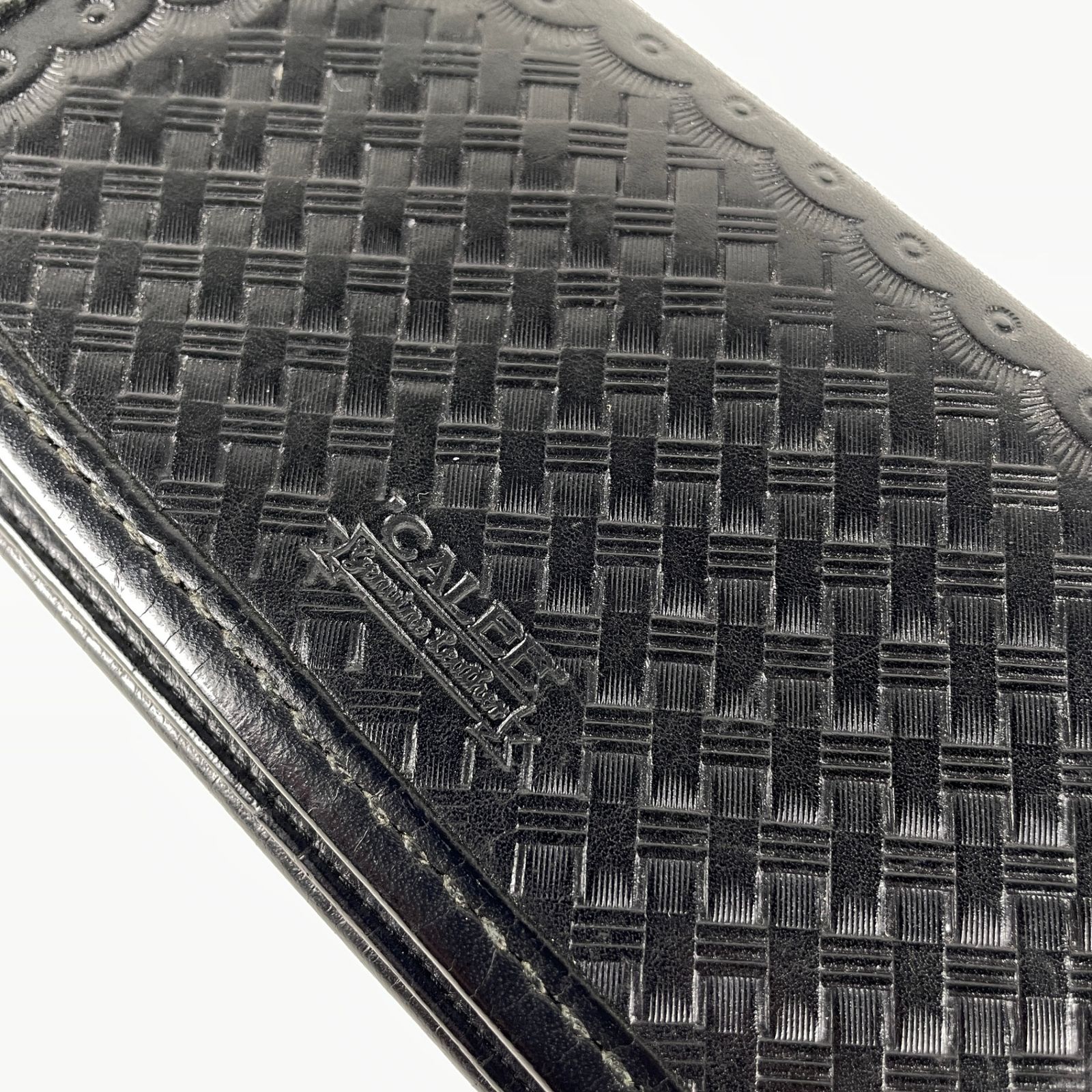 CALEE キャリー BASKET STAMP バスケットスタンプ レザー長財布 ロング