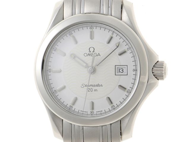 OMEGA オメガ シーマスター120m 2571.21 腕時計 ウォッチ SS ステンレススチール クオーツ ホワイト文字盤 レディース【中古】460