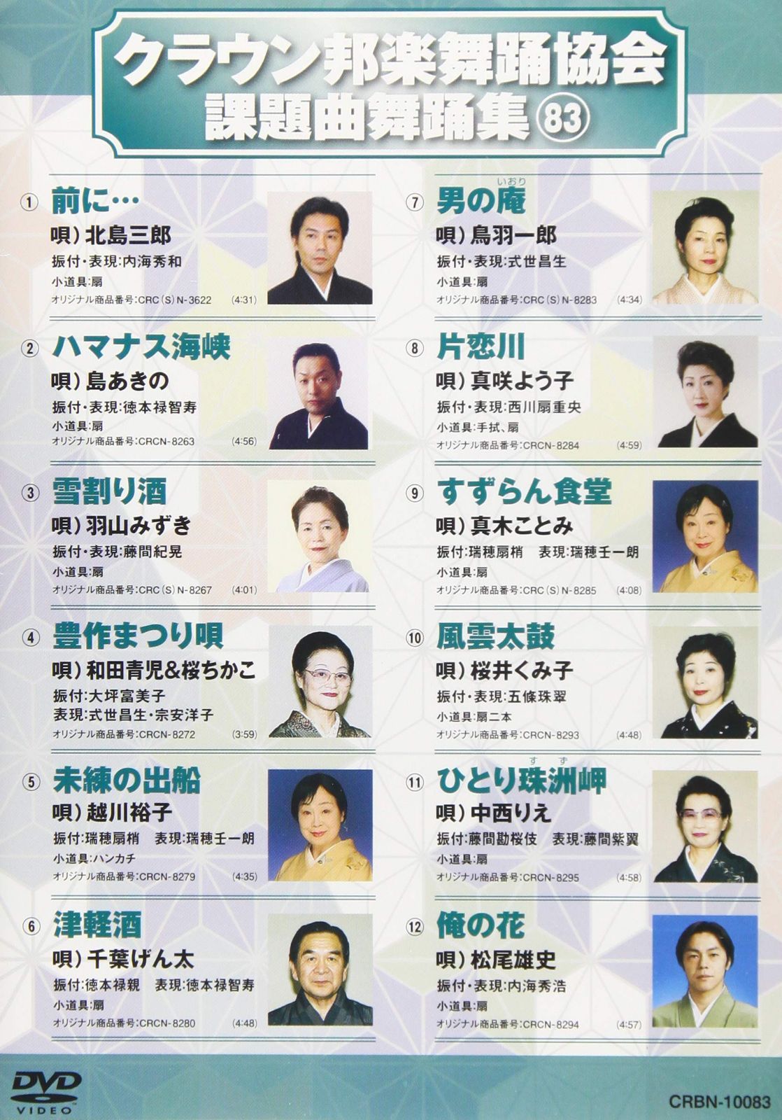 クラウン邦楽舞踊協会課題曲舞踊集83 [DVD]