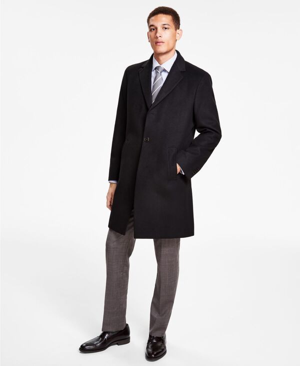 ケネスコール メンズ アウター ジャケット・ブルゾン コート Kenneth Cole Reaction Mens ClassicFit Solid Overcoats Black ブラック