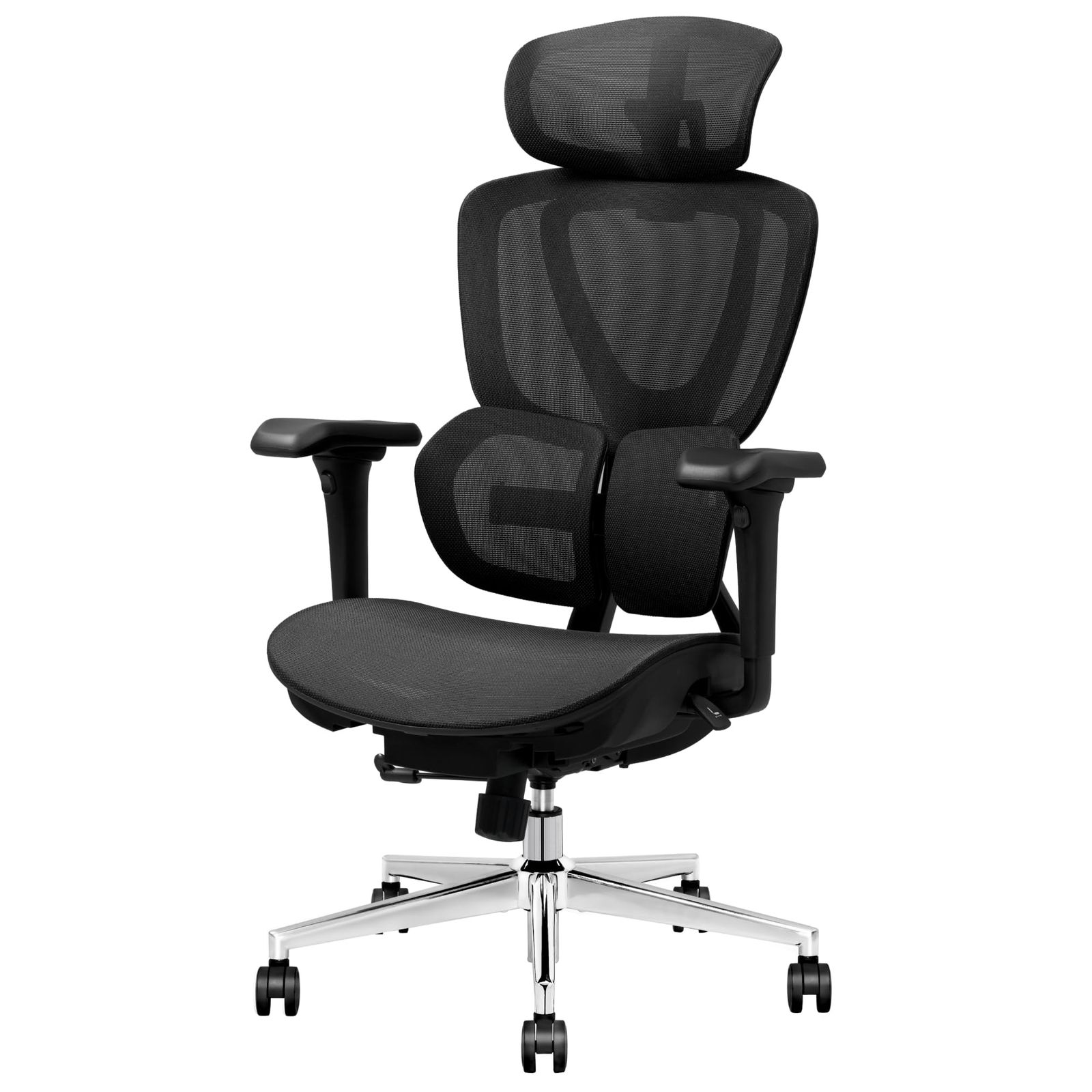 FLEXISPOT オフィスチェア デスクチェア C8 人間工学 エルゴノミクスチェア メッシュチェア 2WAY自動適応ランバーサポート 背もたれの高さ調節 シンクロロッキング 3段階固定 座面奥行調節 3Dアームレスト 3Dヘッドレスト アルミ脚 60mｍａ