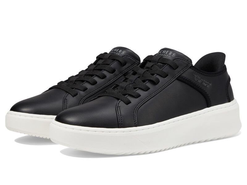 スケッチャーズ メンズ シューズ スニーカー SKECHERS Court Break Double Vented Hands Free SlipIns Black ブラック