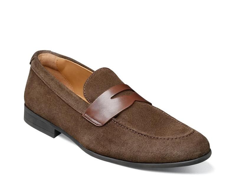 フローシャイム メンズ シューズ スリッポン・ローファー Florsheimodena Penny Loafer Brown Suede ブラウン