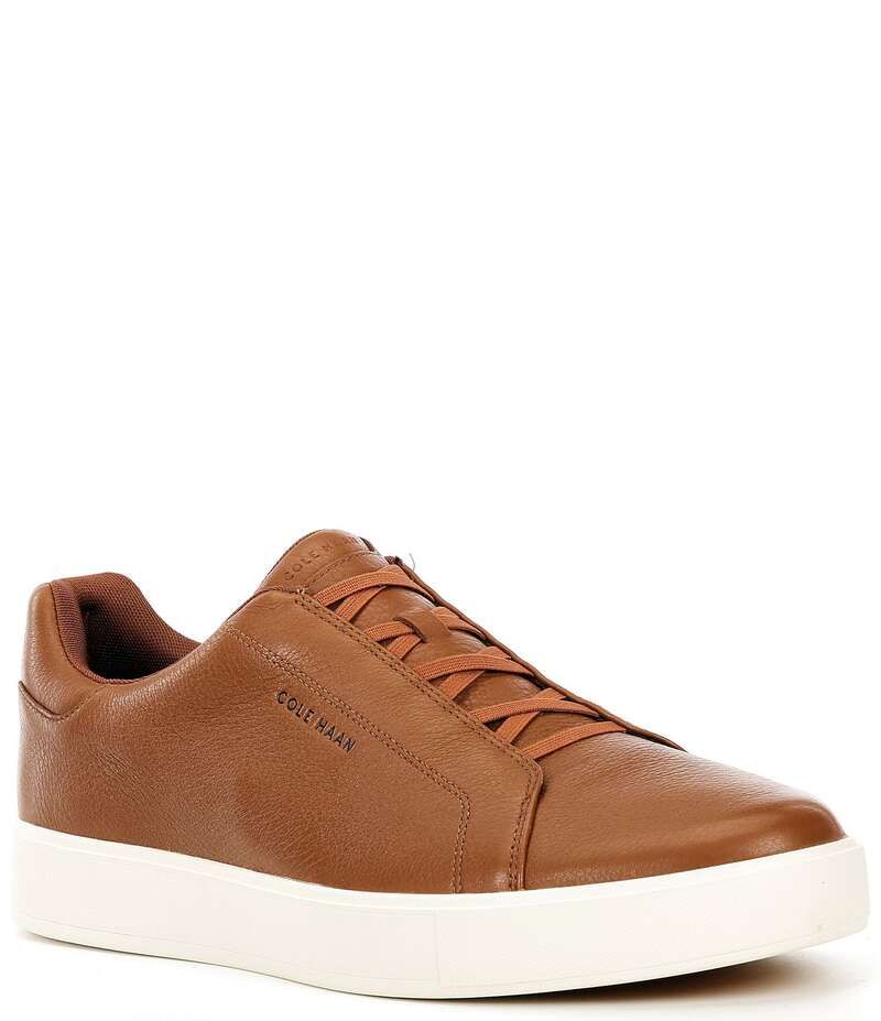 コールハーン メンズ シューズ スリッポン・ローファー スニーカー レザー Cole Haan Mens GrandPro Luxe Slip On Leather Sneakers British