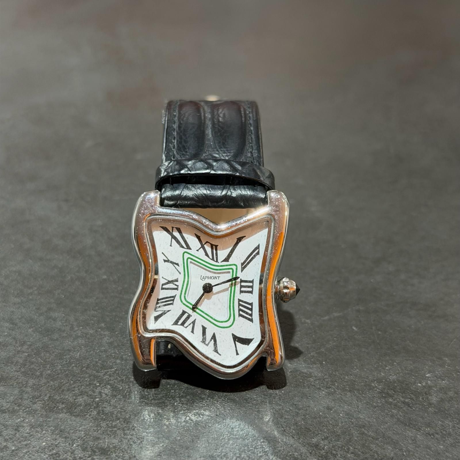 Laphont SQUARE MELTING WATCH LARGE 腕時計 ラフォン ブラック F （18363M）