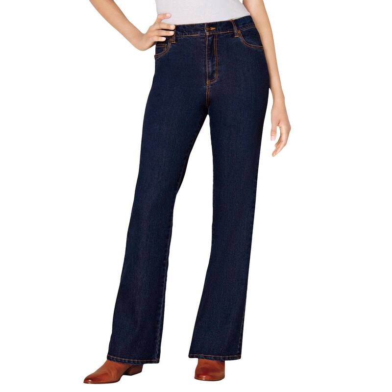 ウーマン ウィズイン レディース ボトムス デニムパンツ ブーツカット プラスサイズ プチ ブーツ ジーンズ Woman Within Plusize Petite Stretch Denim Fiv