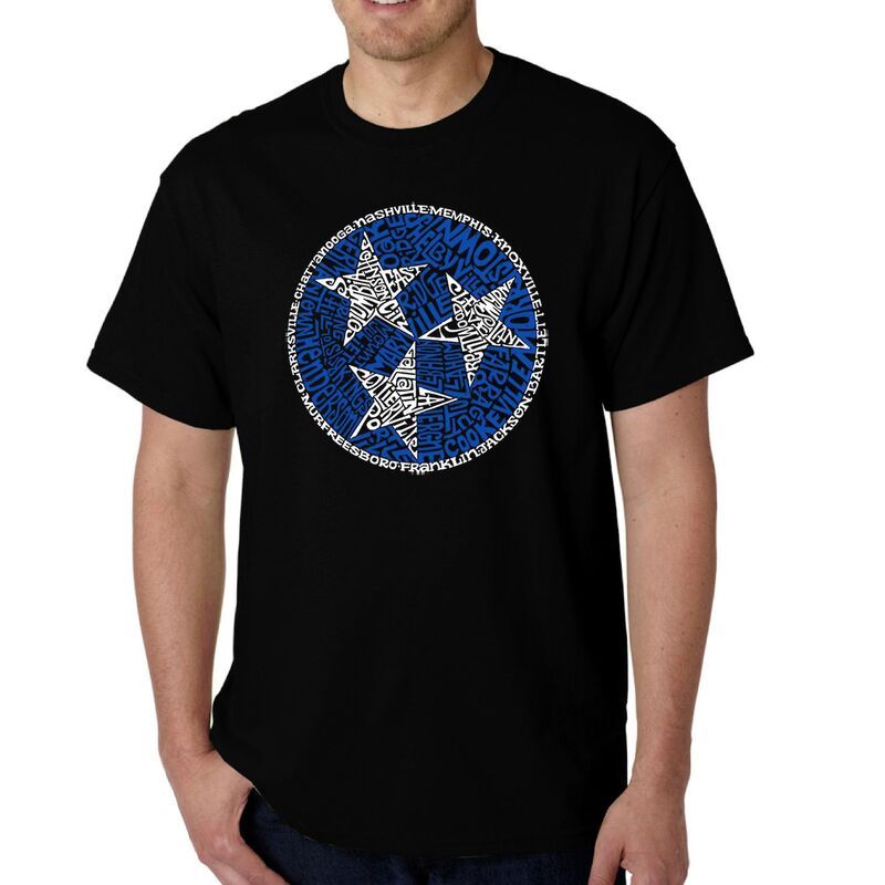 エルエーポップアート メンズ トップス Tシャツ LA Pop Artennessee Tristar Mens Word Artshirt Black ブラック
