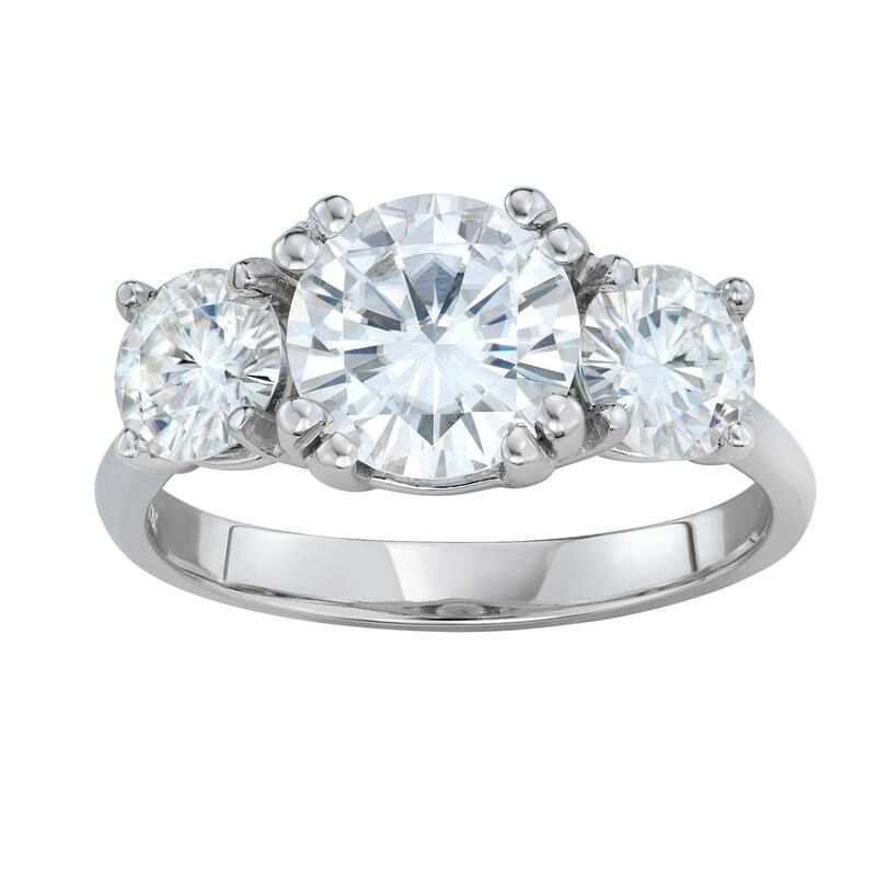 チャールズ アンド コルバード レディース アクセサリー リング Charles Colvard 14K White Gold 3 110 CaratW LabCreated Moissanite T