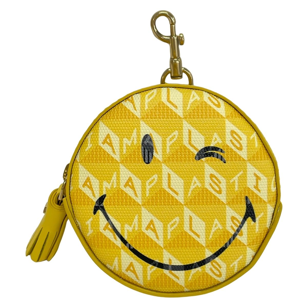 Anya Hindmarch(アニヤハインドマーチ) 小物入れ - 5050925194266 イエロー×黒 イヤフォンケース レザー