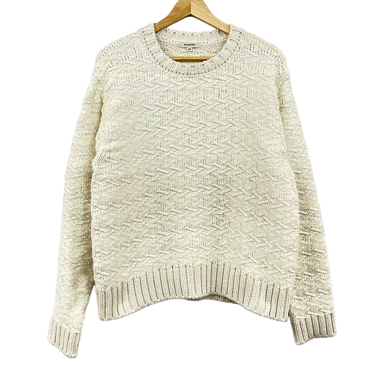 BLAMINK(ブラミンク) 長袖セーター サイズ38 M レディース美品 アイボリー シルク