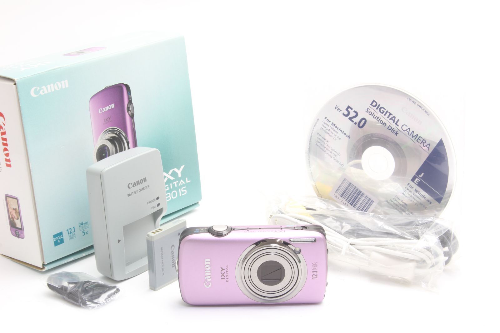 AB+ (良品) Canon キヤノン IXY DIGITAL 930 IS パープル 初期不良返品無料 6-15