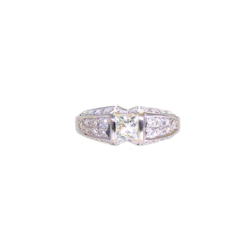 Pt900 ダイヤリングＤ１．００２/０．７０ｃｔ Aランク 59