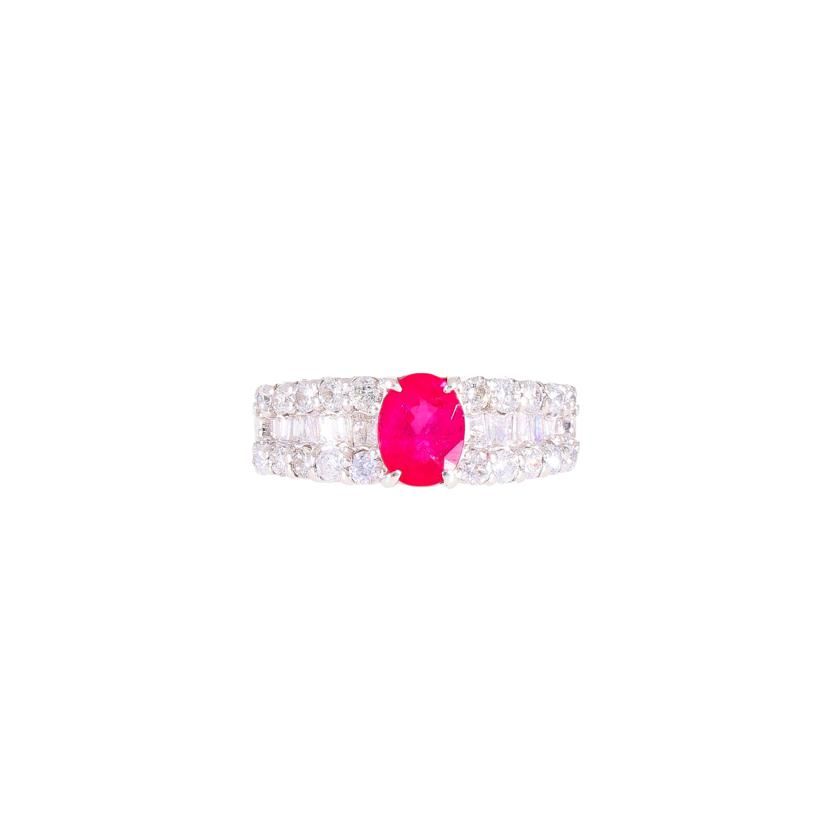 Pt959ルビーダイヤリング1．04/D1．59ct Aランク 59