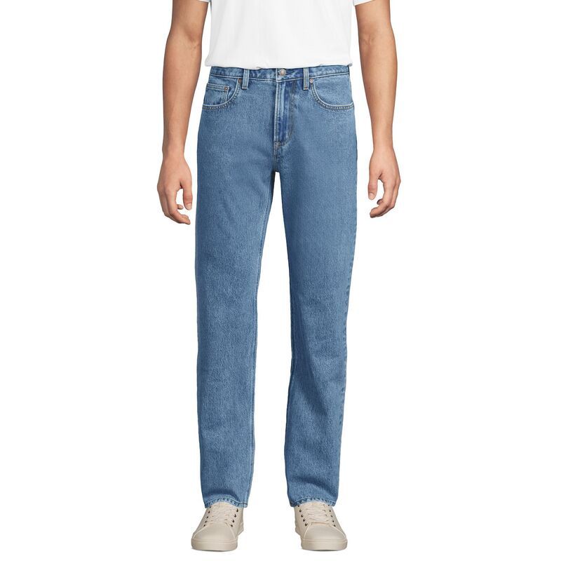 ランズエンド メンズ ボトムス デニムパンツ ジーンズ Mens Lands End Stretch Comfort Waist Classic Fit Jeans Medium Glacier Wa