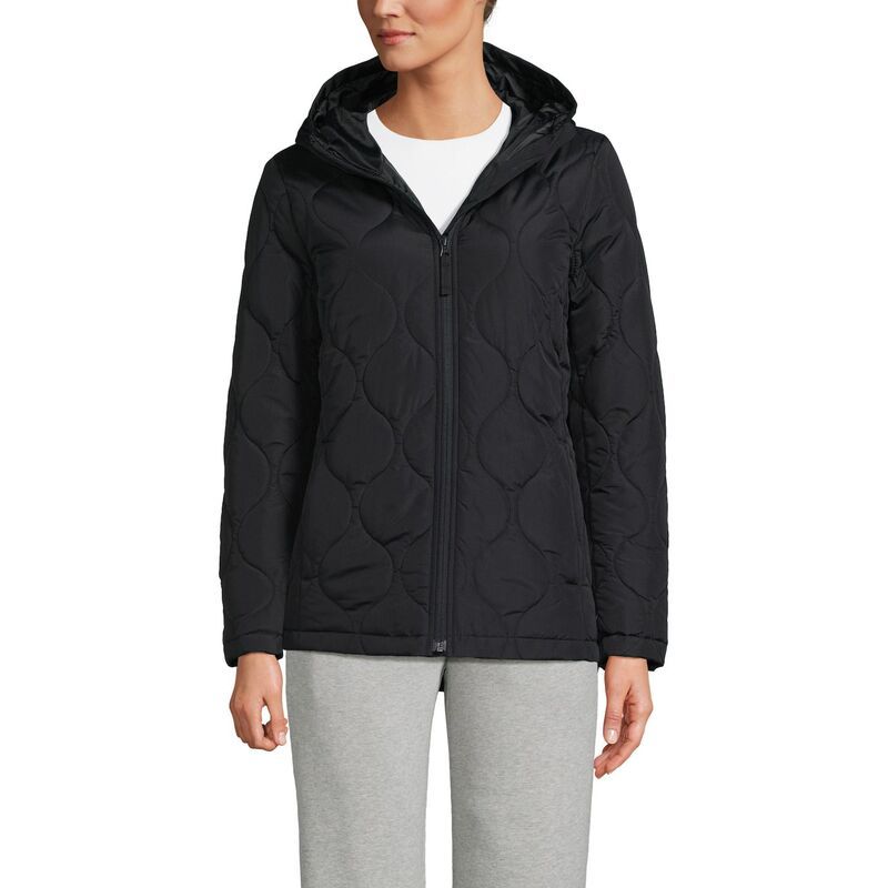 ランズエンド レディース アウター ジャケット・ブルゾン プチ キルティング Petite Lands End FeatherFree Onion Quilted Insulated Jacket B
