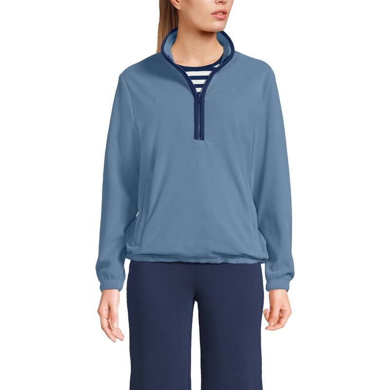 ランズエンド レディース アウター ジャケット・ブルゾン プチ フリース Petite Lands End AnyweatherainDefense Fleece QuarterZipullover