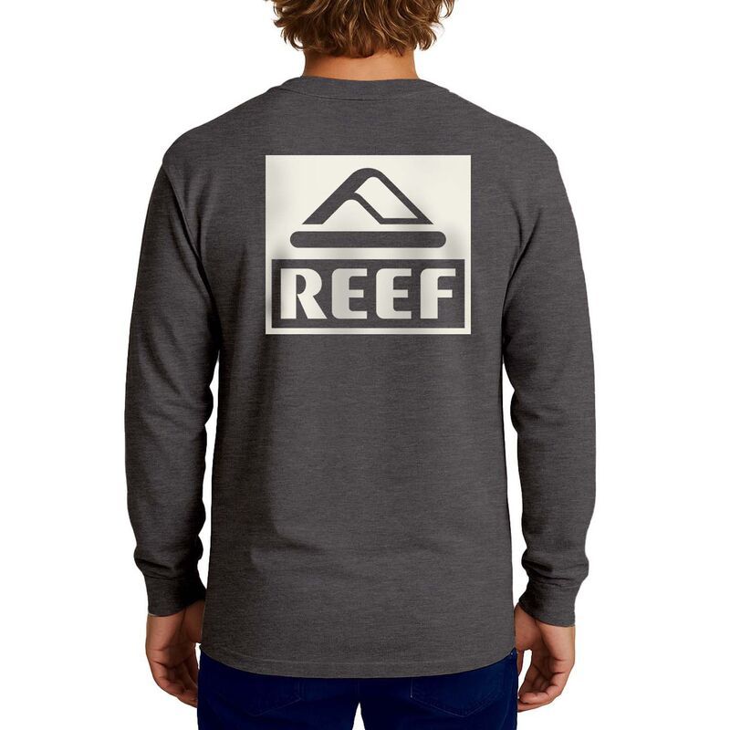 リーフ メンズ トップス Tシャツ グラフィック Mens REEF Tellie Long Sleeve Graphic Tee Heather Charcoal チャコール