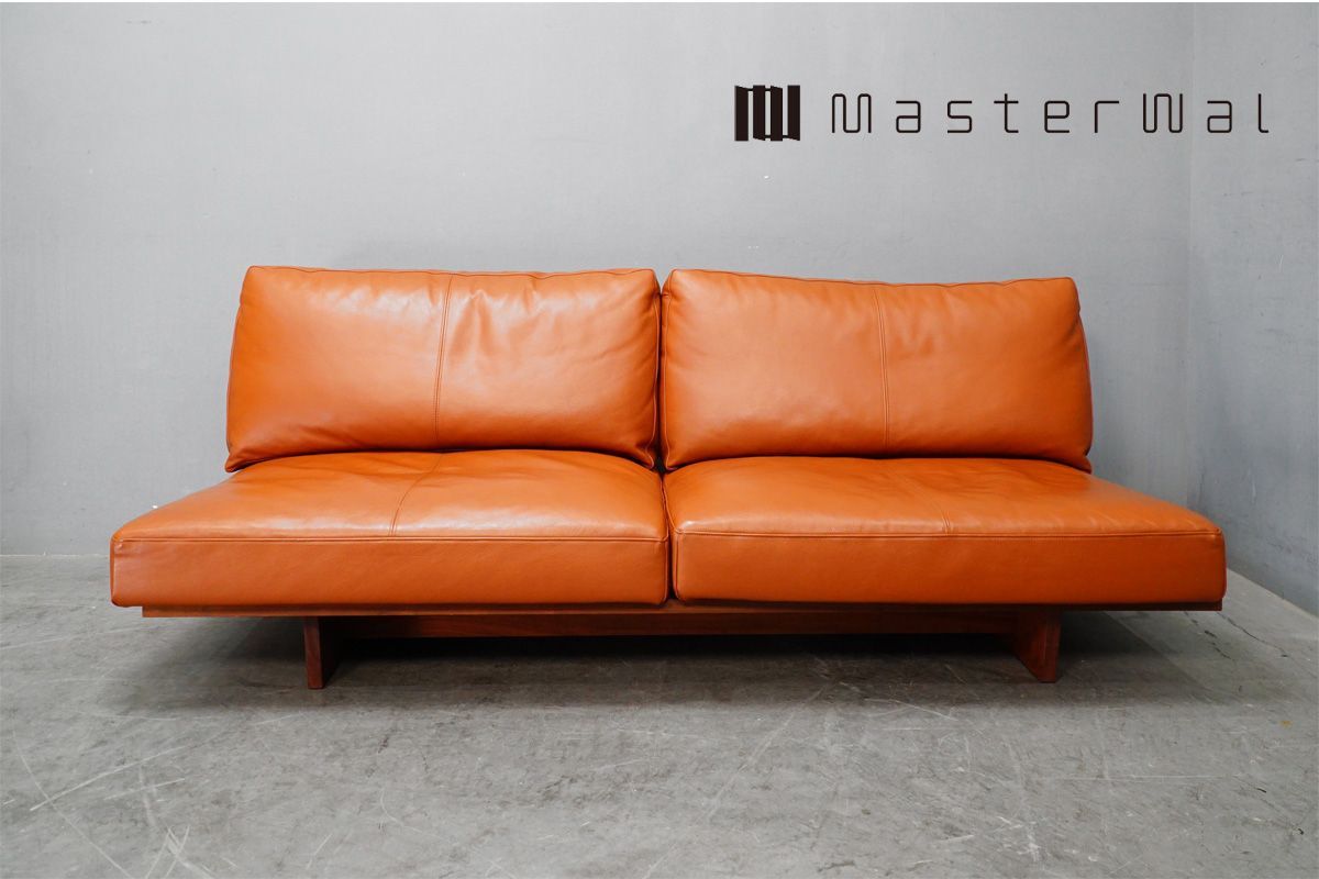 展示極美品 Master Wal (マスターウォール) MONO SOFA(モノ ソファ) 3シーター(3人掛け) 180cm ウォールナット レザー62.7万050609