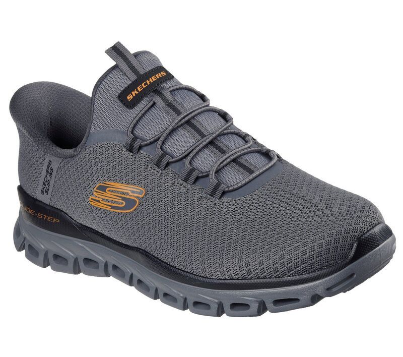 スケッチャーズ メンズ シューズ スニーカー Skechers Hands Free Slipins GlideStep Menshoes Gray Brown グレー