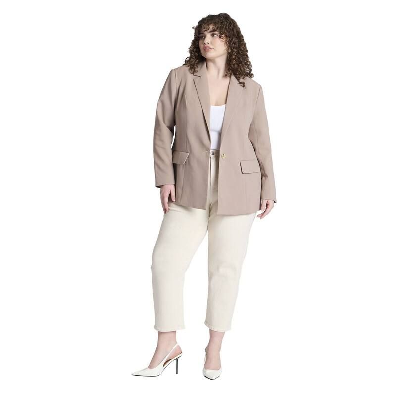 エロクイ レディース ボトムス カジュアルパンツ プラスサイズ ELOQUII Womens Plusize The Naomi Comfort Stretch Straight Crop Jean