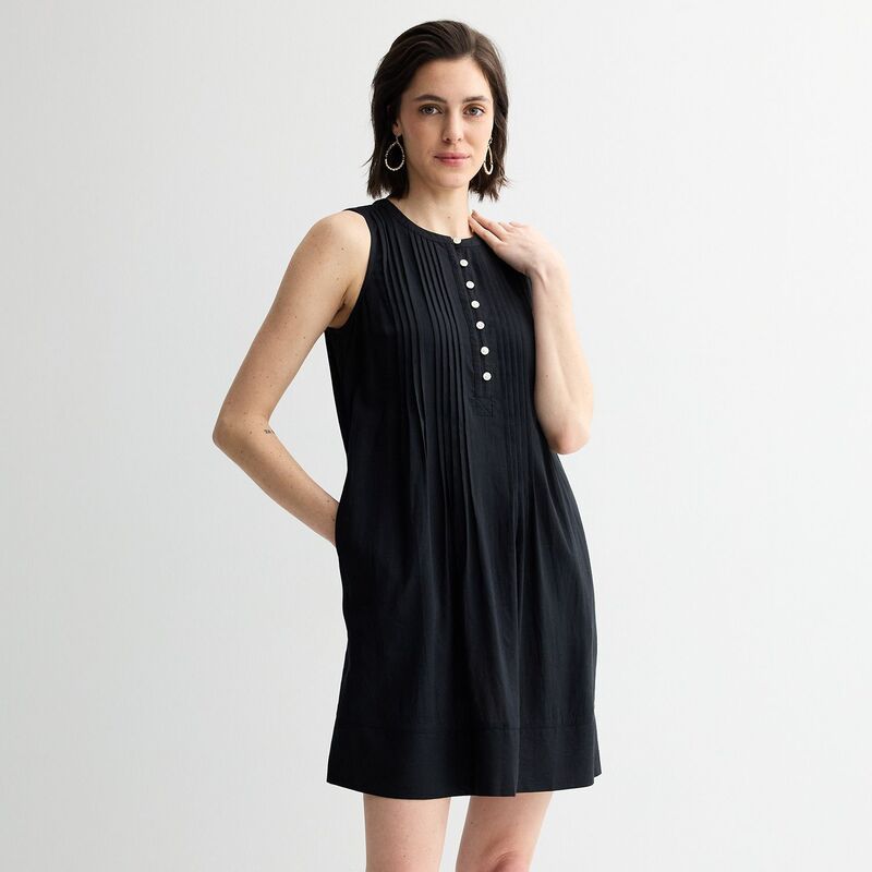 ソノマ レディース トップス ワンピース ノースリーブ Womensonoma Goods For Life Sleeveless Pintuck Dress Pitch Black ブラック